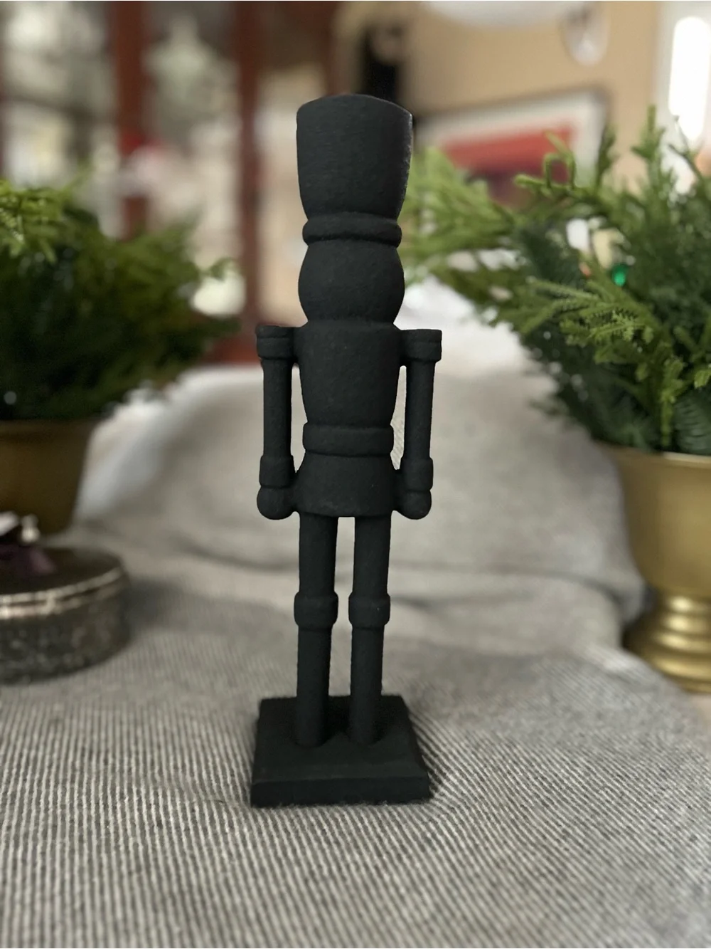 Black Zinc Decorative Nutcracker Figurine by Crate & Barrel *NEW